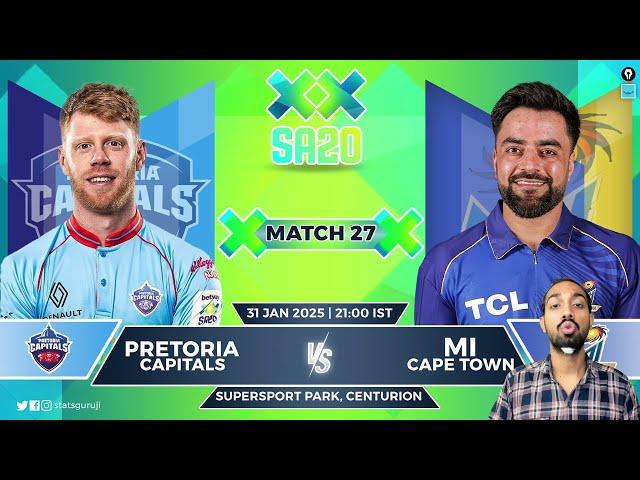 PC vs MICT Prediction, Pretoria Capitals vs MI Cape Town Team Prediction Today, SA20