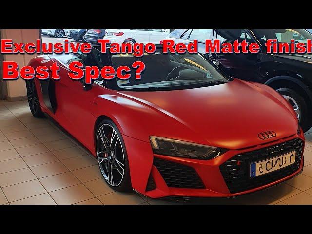 2022 Audi R8 Spyder Performance 620PS  in Tango red matte  finish (Audi exclusive ) SOUND | Cab