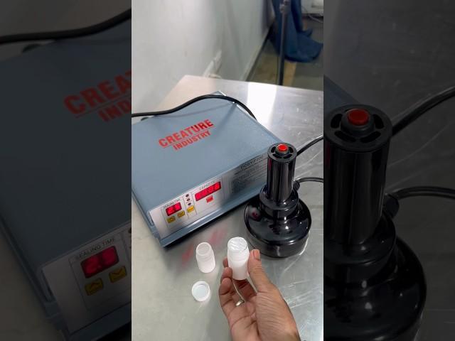 Bottle foil sealing machine | How to seal bottle cap using induction wad sealer | Creature industry