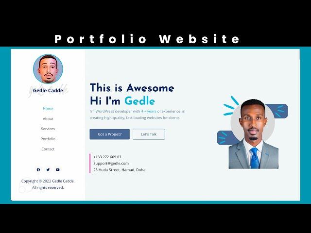 Sidee Loo Sameeyaa Portfolio Website WordPress Elementor