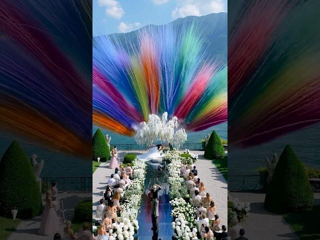 Tied the knot by #Lakecomo, and the sky celebrated in every color !