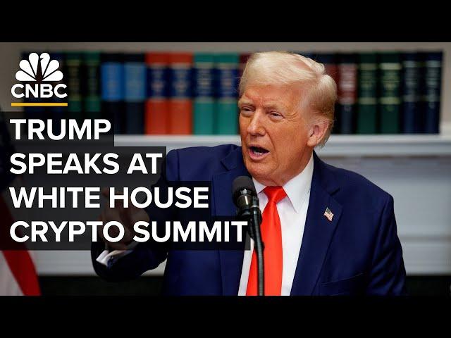 President Donald Trump speaks at the White House Digital Assets Summit — 3/7/2025