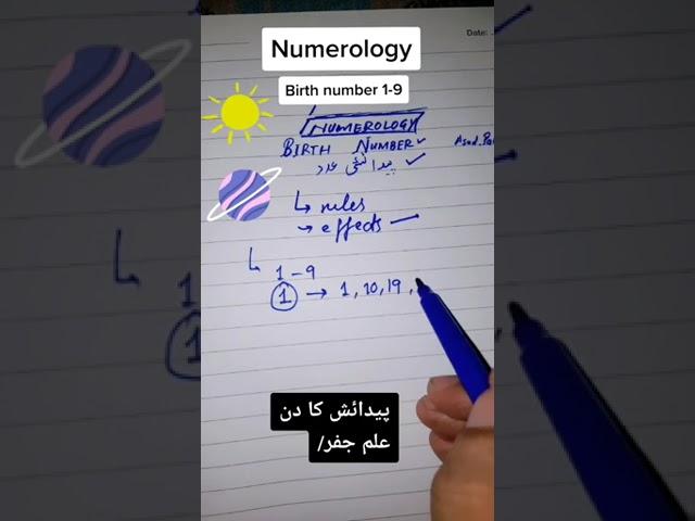 birth number Numerology. ilm Jaffar