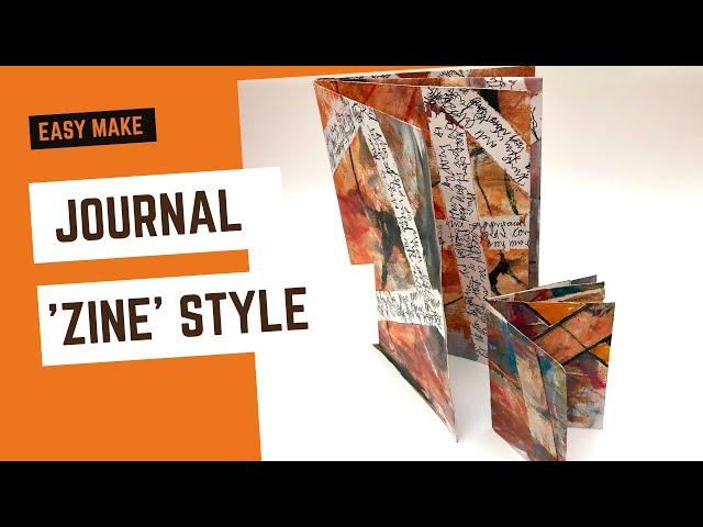 MAKING A 'ZINE' STYLE JOURNAL - Just one sheet of paper - hidden journaling