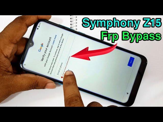 Symphony Z15 Frp Bypass | Symphony Z15 Google Account Unlock | Android 9 Pie Without PC |