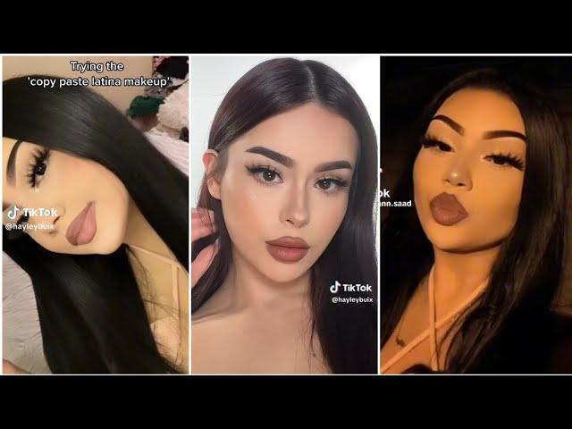 Trying The Latina Makeup Tutorial  TikTok Compilation