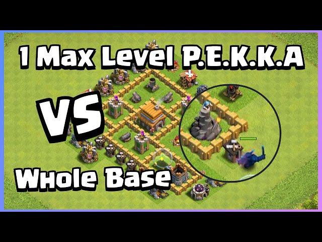 1 Max Level PEKKA VS Every Level Town Hall Base | Clash of Clans