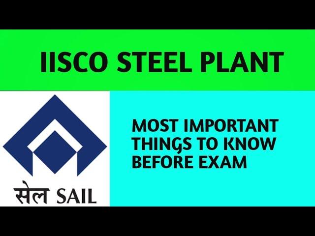 MOST IMPORTANT things to know about SAIL IISCO CBT