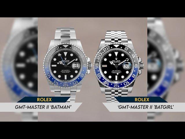 Rolex GMT-Master II 'Batman' and 'Batgirl'