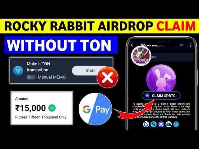 Rocky rabbit Airdrop without ton transection | Rocky rabbit Airdrop new update