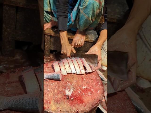 Amazing Hilsa (ilish) Fish Cutting Skills In Bangladesh Fish Market By Expert Cutter #shorts