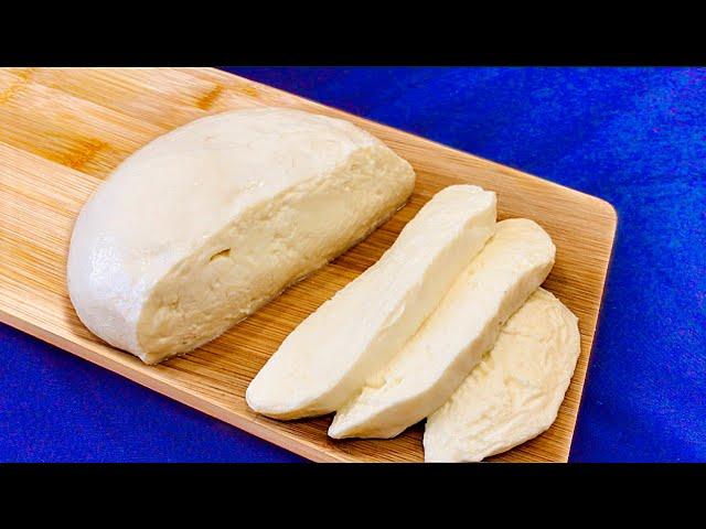 Mozzarella at home with 2 ingredients in 30 minutes! Homemade cheese made from milk! # 103