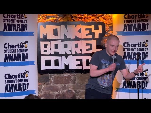 Fin Laing at the Chortle Student Comedy Award 2024 Edinburgh heat