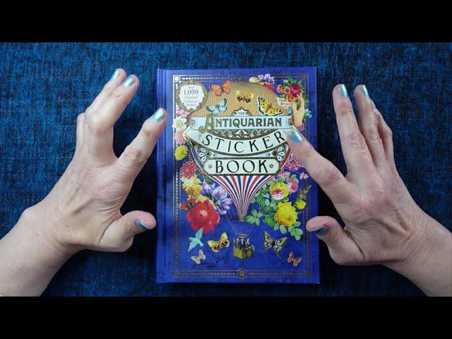 ASMR | Fabulous (& Huge!) Antiquarian Sticker Book Show & Tell! Whispered - with Page Turning Sounds