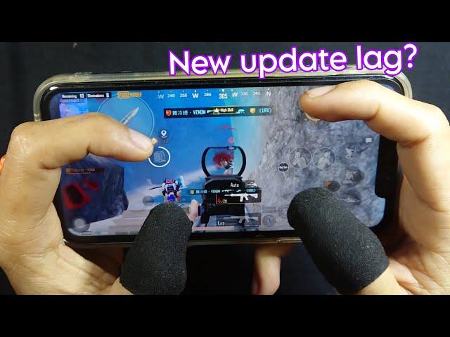 New update lag ?  iPhone 11  (Handcam)  4 Finger Smooth + Extreme 60Fps #pubgmobile