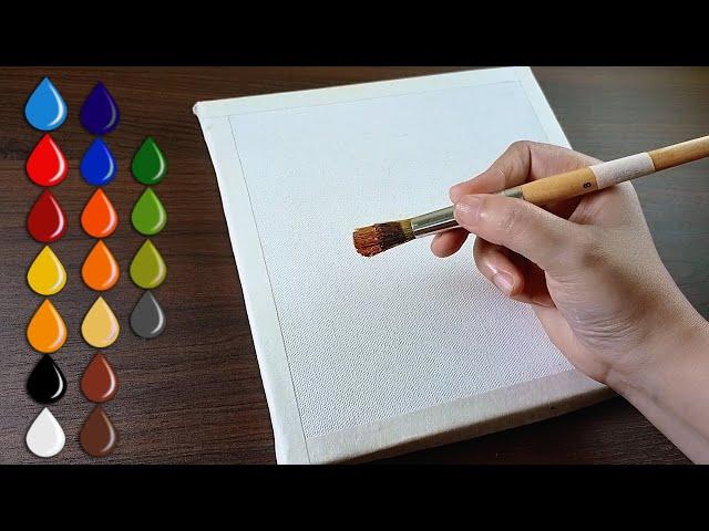 How to paint  Autumn Lake Scenery / Acrylic Painting for Beginners #66