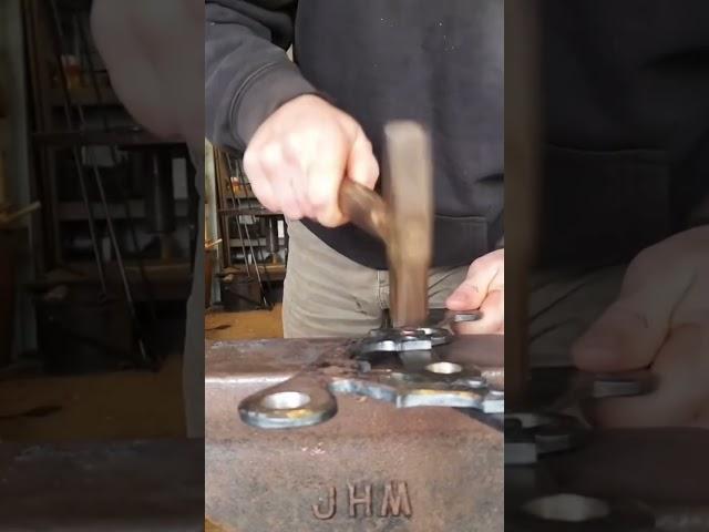 Forging the Crank and Bell Lock for the Valhalla Doors #blacksmith #valhalla #shorts
