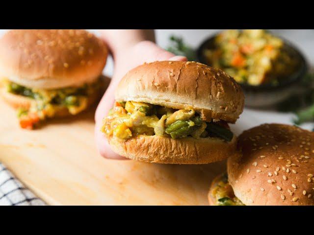 Hearty Chicken Pot Pie Burgers Recipe