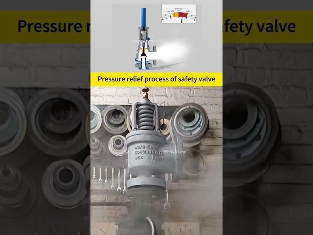 The pressure relief process of the safety valve#valve #mechanical #real shot#safety valve #machinery