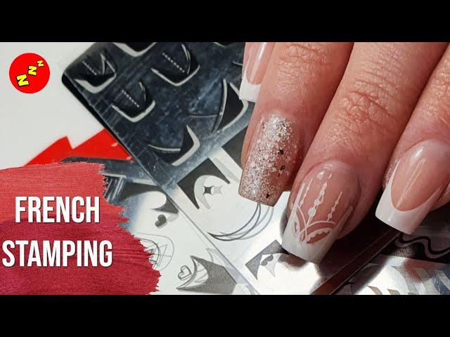 French Nails Stamping Schablone - Einfache Smile Line | Lazy Nailz #25