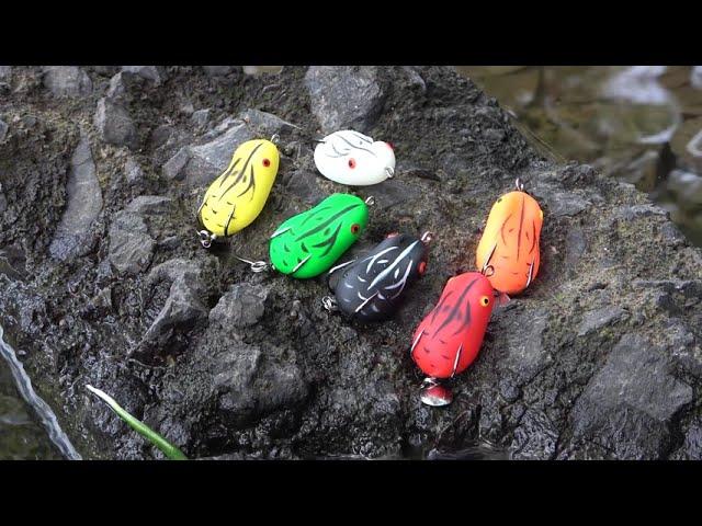 Sougayilang Soft Frog Lure Fishing Lures Double Hooks Ray Frog Artificial Lure Soft Bait Frog Bait