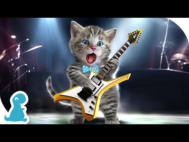 CARTOON LITTLE KITTEN ADVENTURE - KITTEN ROCK MUSIC! KIDS FUN DANCE - MUSIC FOR KIDS