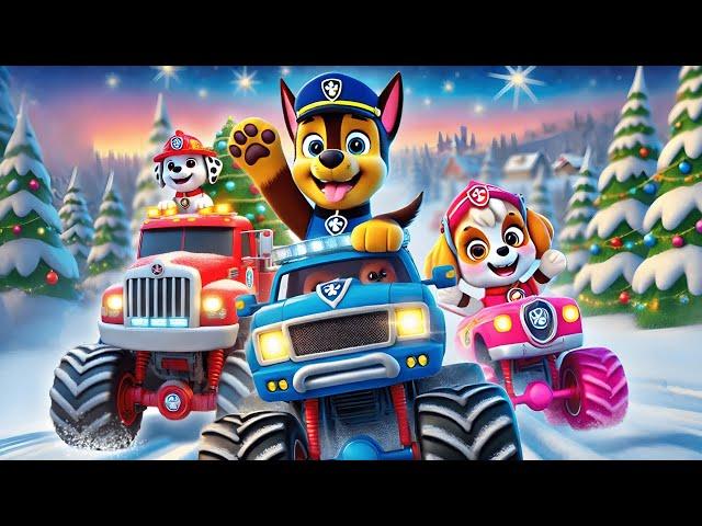 CHASE x MARSHALL Christmas Monster Truck Race -  Happy Story - Paw Patrol Ultimate Rescue  Rainbow 3