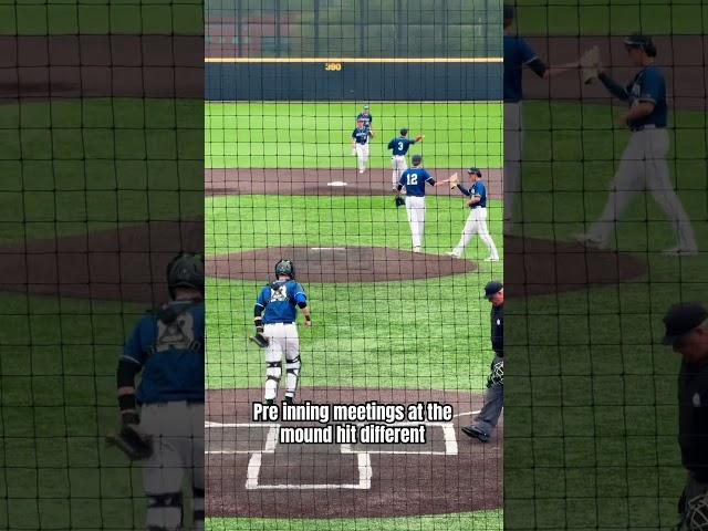 Nothing like the pre inning meetings at the mound #baseball #sctop10 #mlb