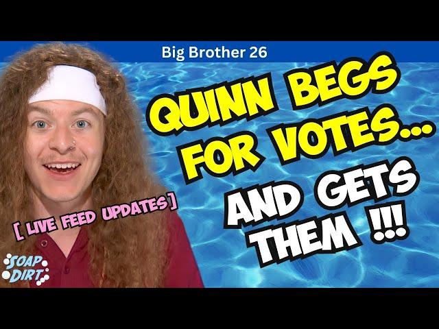 BB26: Quinn Begs for Votes And Gets Them! Will He Stay in the Big Brother House? #bb26 #bigbrother