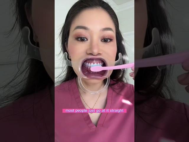 How to properly brush with a manual toothbrush. #manualtoothbrush #toothbrush #brushyourteeth