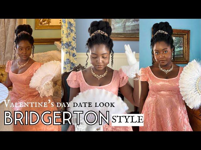 Valentine's Day Date look Bridgerton Regency Style | Get ready with me