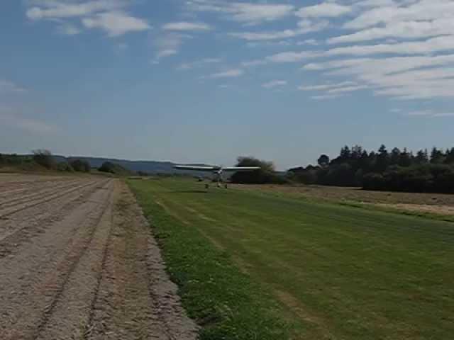 Piper Colt Grass Strip Landing