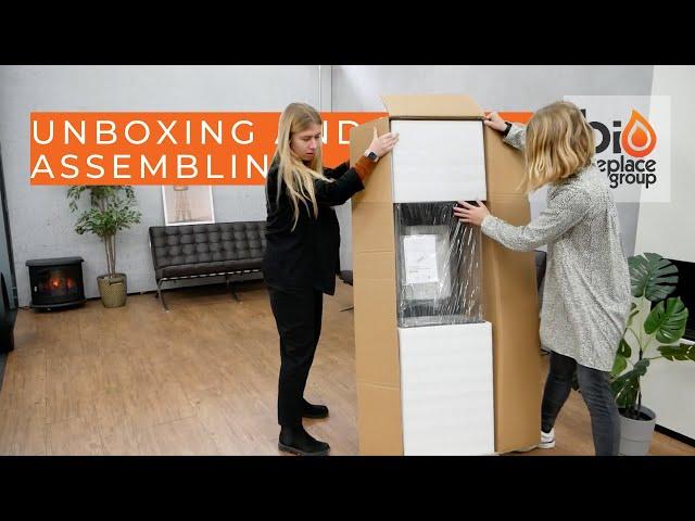 Unboxing and Assembling of Open Freestanding Bioethanol Fireplace in Black | Bio Fireplace Group