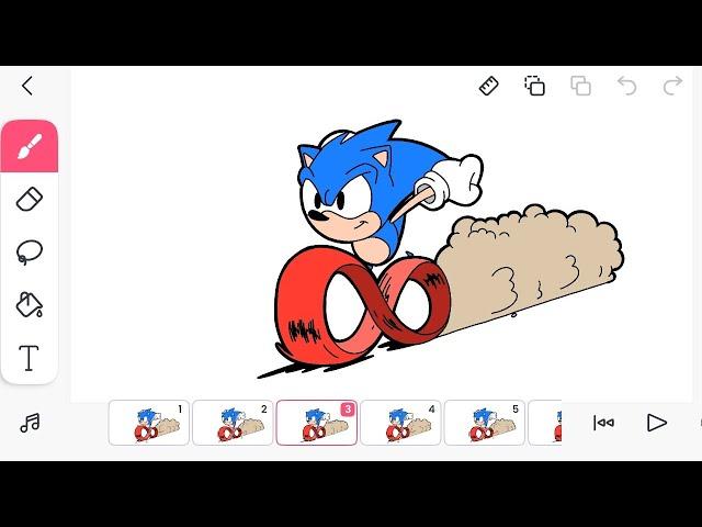 Flipaclip - Sonic run animation in Flipaclip