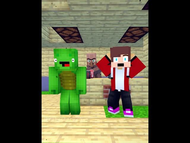 JJ and Mikey : Too Fast Too Dangerous ️#shorts #cubestory #minecraft