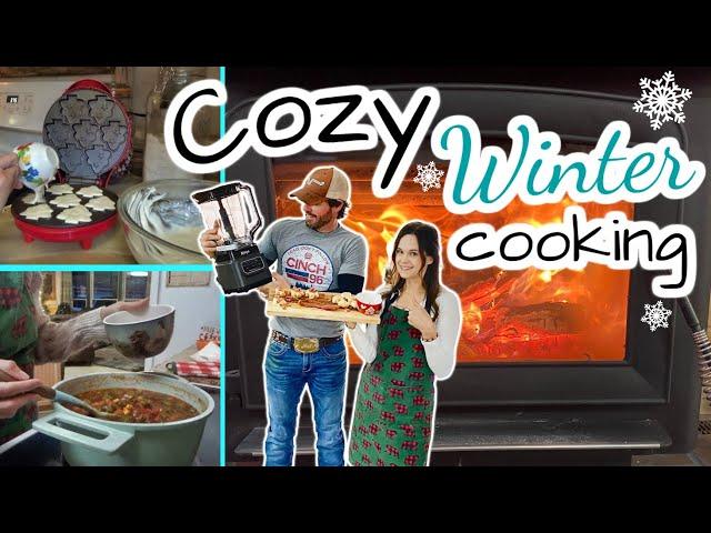 How did he know!?  Cozy Cooking Vegetable Beef Soup & Maple Bacon Pancake Bites