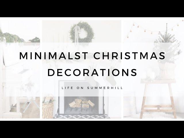 MINIMALIST CHRISTMAS DECORATIONS