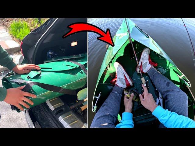 It Fits Right in Your Car...FOLDABLE KAYAK Fishing