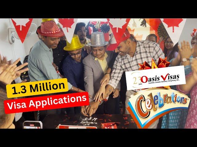 CELEBRATION! - 1.3 Million Visa Applications Received | Oasis Visas | Immigration