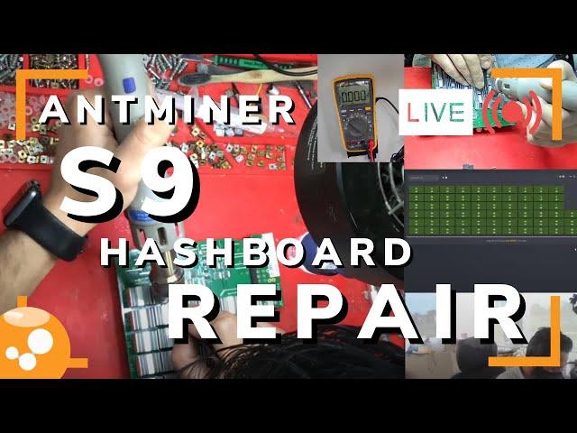 Antminer S9 Hashboard Repair - Bitcoin ASIC Miner Repair LIVE - 006