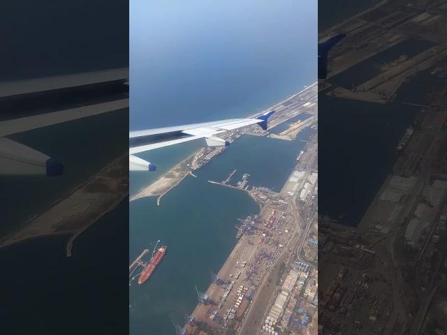 Beautiful flight view while Chennai airport landing