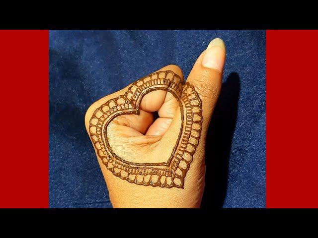 Trendy Mehandi Design-Valentine's day special heart shape mehandi designs