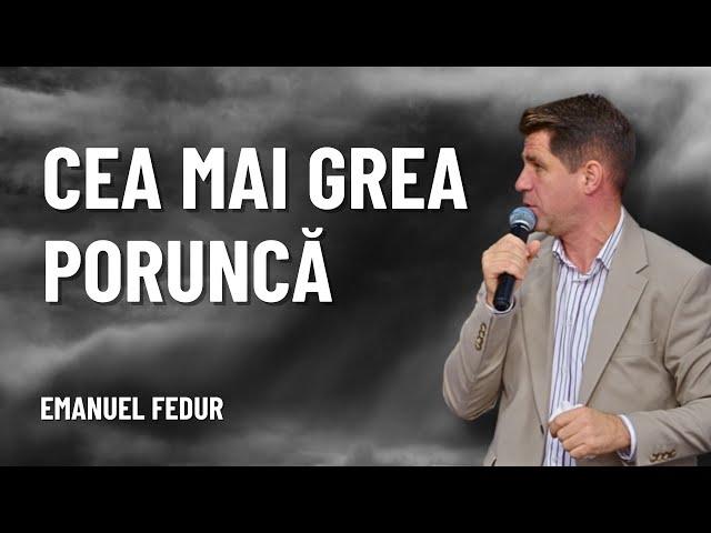 Logos Dej | Cea mai grea poruncă | Emanuel Fedur | 17.11.2024