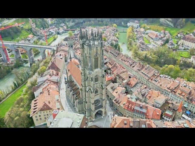 Fribourg Switzerland 4K - Drone