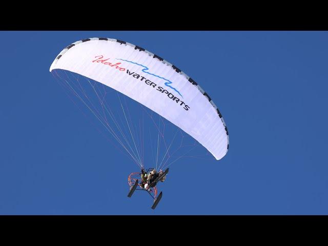 First Time!  Power2Fly Fenix XC Trike Paramotor on Kangook Skis.   To Ski or Not to Ski?