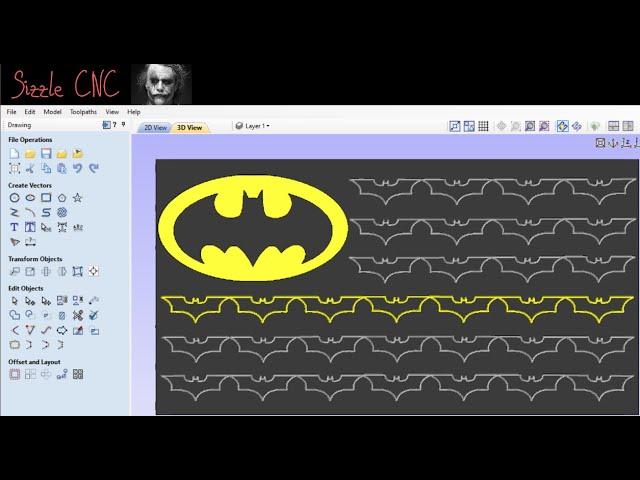 SuperHero Series BATMAN flag Tutorial using Vectric Vcarve Desktop