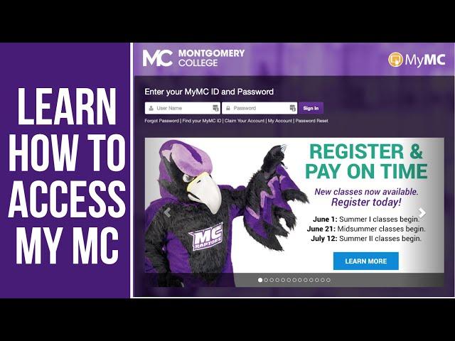 How to enter MC's Student Portal MyMC