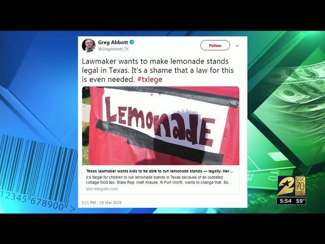 Bill fights to make lemonade stands legal