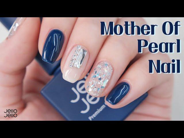 [ENG] 젤로젤로 Ι 딥블루 자개 셀프네일 Ι Blue Mother Of Pearl Nails