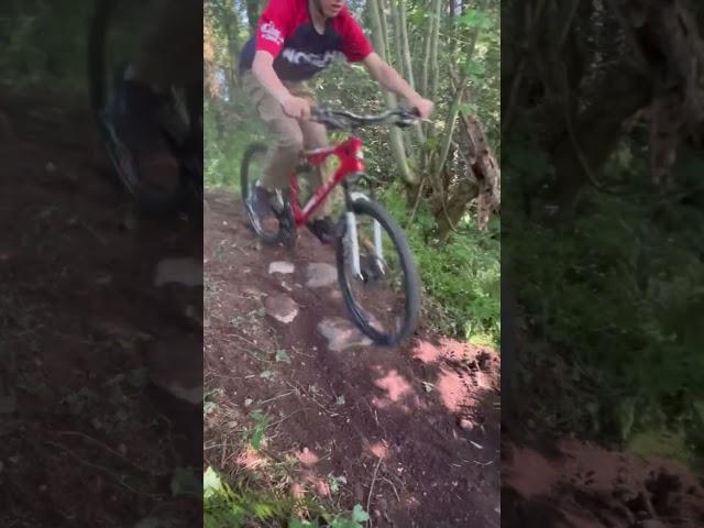 Day 2 of making tech trail. #mtb #steezy #biketrack